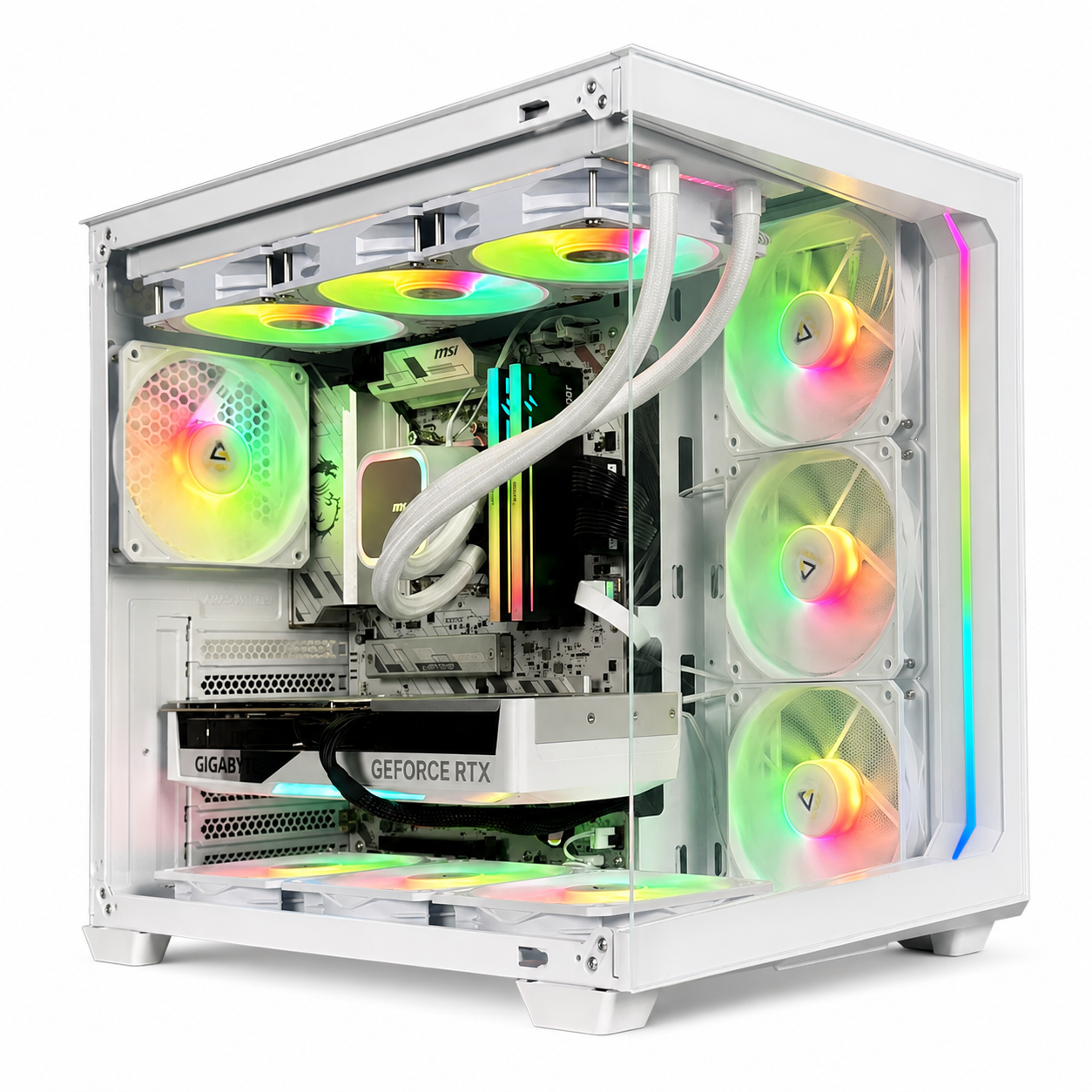PC Gaming Ryzen 7 9800X3D, RX 9070 XT 16GB White, RAM 32GB DDR5 6000MHz, SSD NVMe 1TB